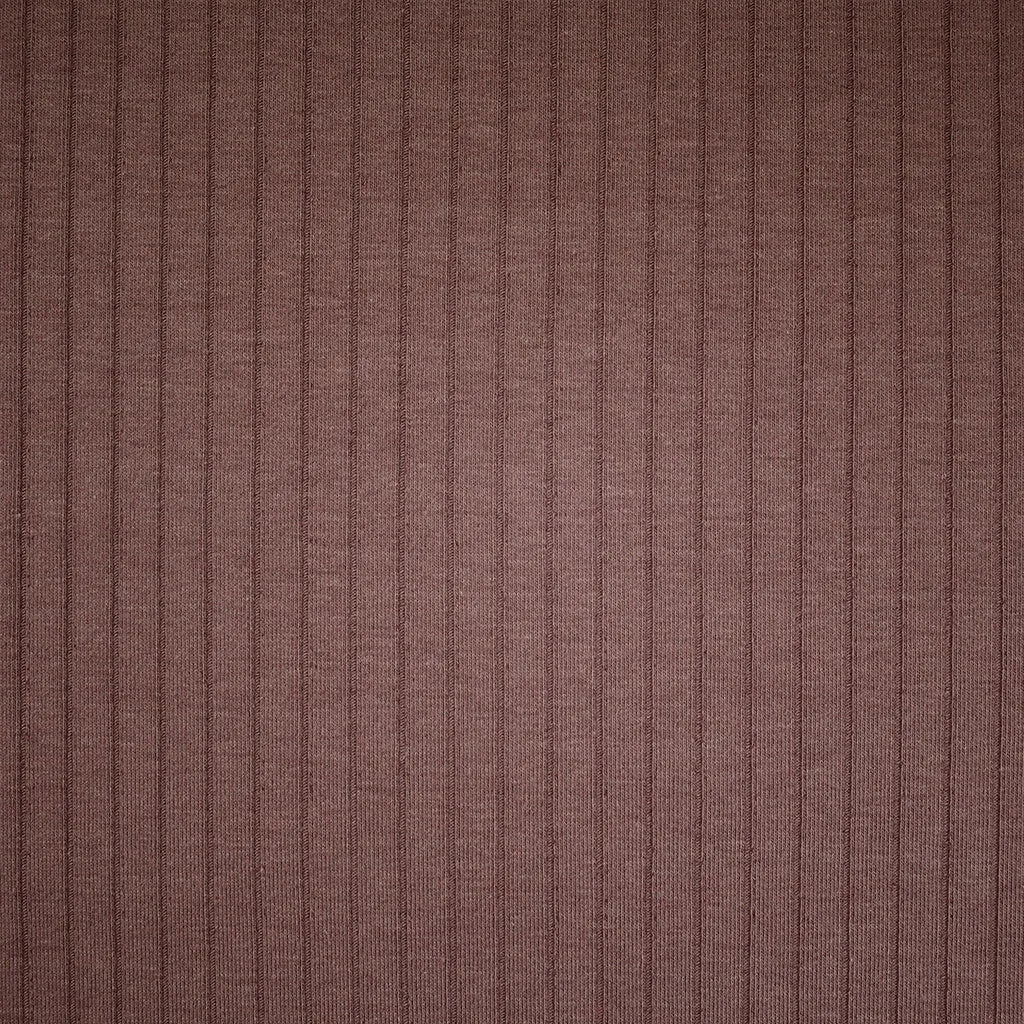 Wide Subtle Rib Knit Solid Raisin