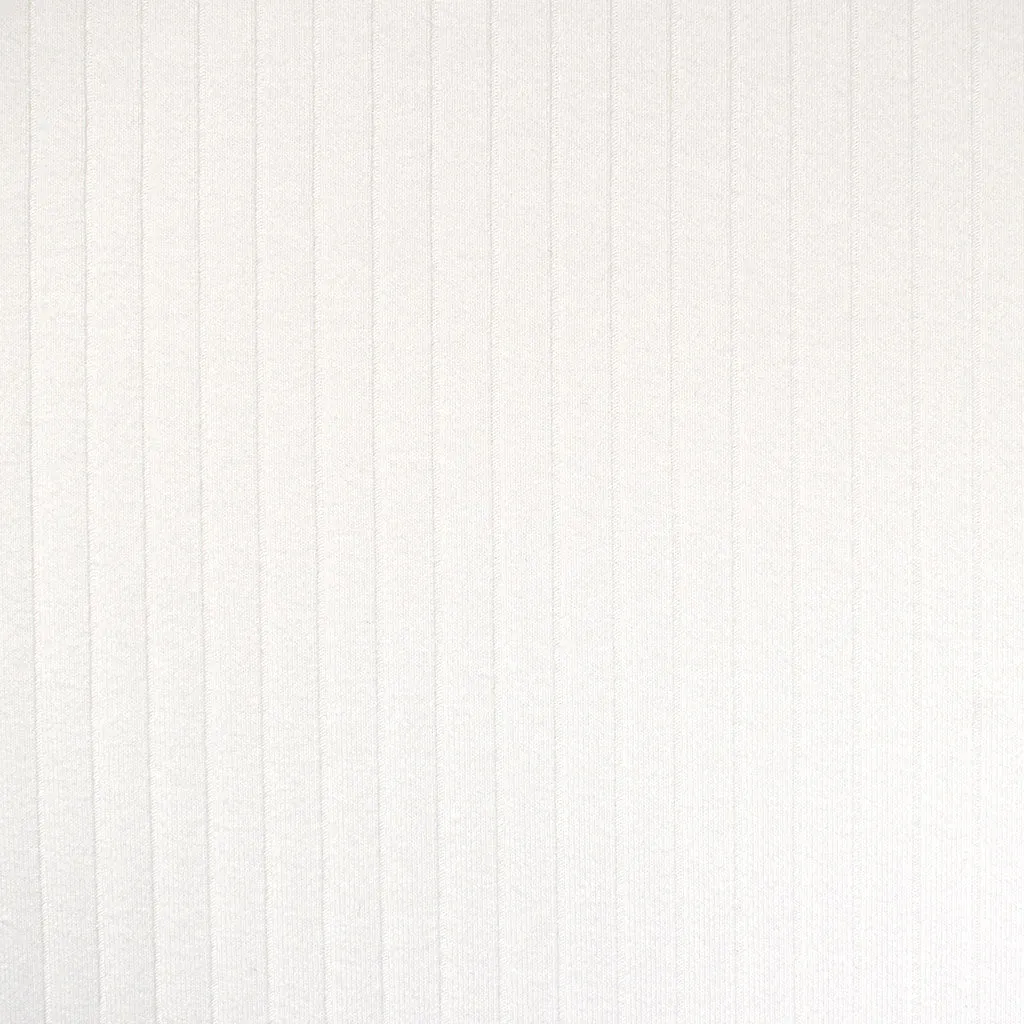 Wide Subtle Rib Knit Solid Winter White