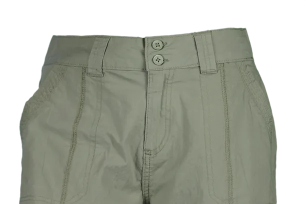 Womens Olive Green Stretched Bermuda Relaxed- fit Short Pants.